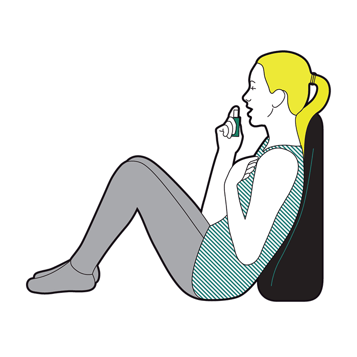 Heart attack first aid - ask the casualty to take their own angina medication