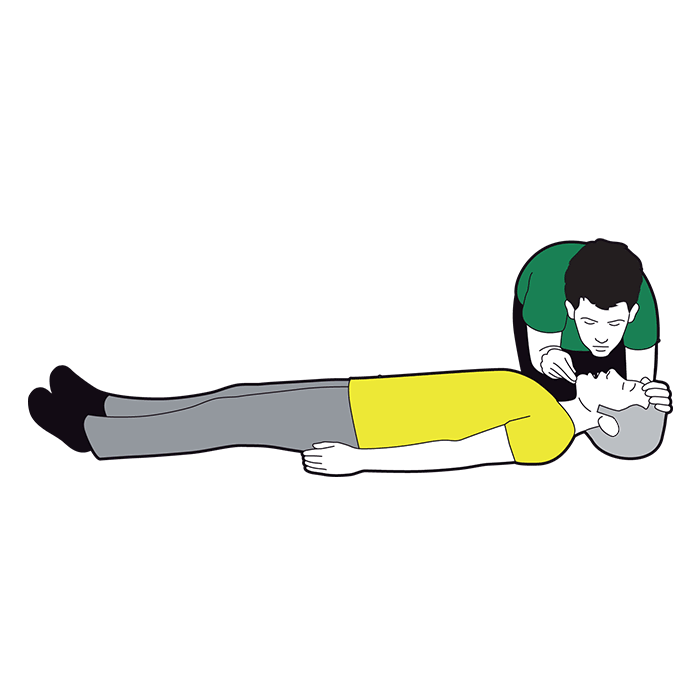 Primary survey - airway - check their airway is open and clear