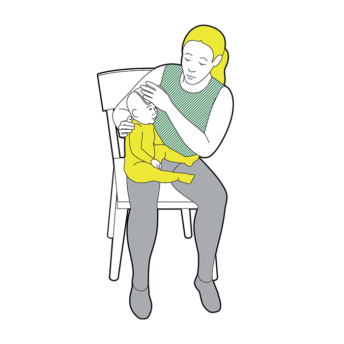 Baby head injury first aid - apply direct pressure to the wound