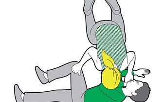 Child recovery position - roll the child towards you
