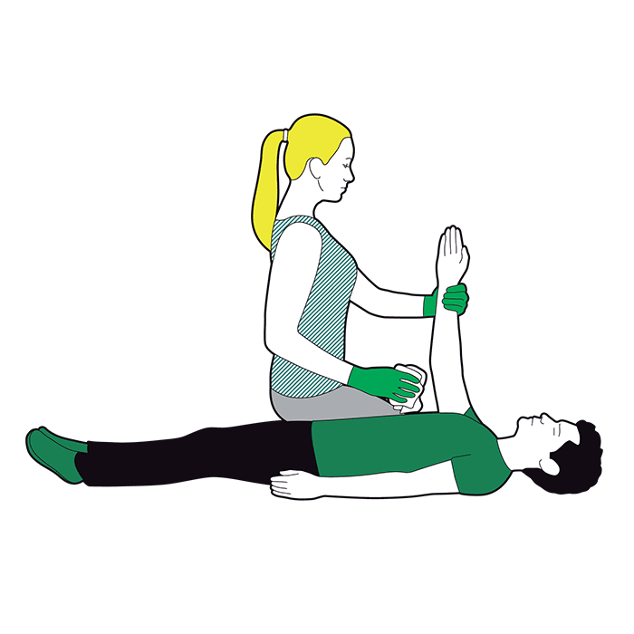 Severe bleeding first aid - if bleeding shows through, apply a second dressing on top