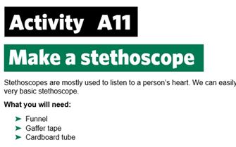 KS3-A11-Make a stethoscope
