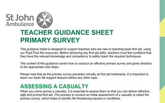 Teacher Guidance Primary Survey