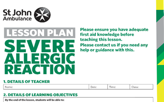 Severe Allergic Reaction lesson plan image