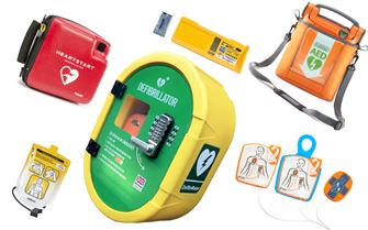 Defibrillator accessories, batteries and pads
