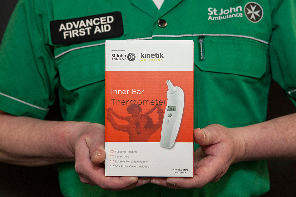 St JohnAmbulance and Kinetik Wellbeing thermometer