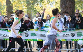 St John Ambulance supporters and runners