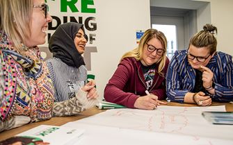 A group of adults learning to manage safely