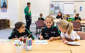 Three Badgers chatting together