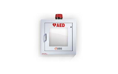 Cardiac Science™ Surface-Mount Defibrillator Wall Cabinet with Alarm and Strobe Light Cardiac Science™ Surface-Mount Defibrillator Wall Cabinet with Alarm and Strobe Light