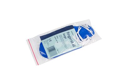 Pack of 10 Large Blue Tie-On Fingerstalls Pack of 10 Large Blue Tie-On Fingerstalls