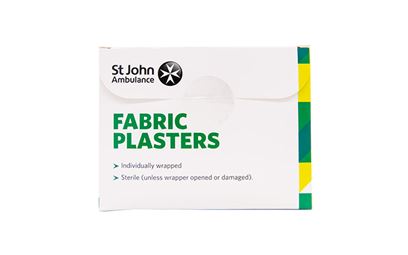Pack of 100 7.5cm x 2.5cm St John Ambulance Fabric Plasters Pack of 100 7.5cm x 2.5cm St John Ambulance Fabric Plasters