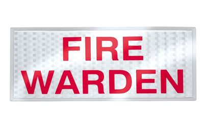 Fire Warden Reflective Badge Set