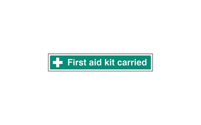 First Aid Kit Carried Window Sign