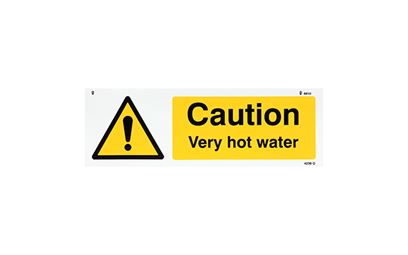 Caution Very Hot Water Vinyl Sign