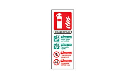 Foam Fire Extinguisher Vinyl Sign