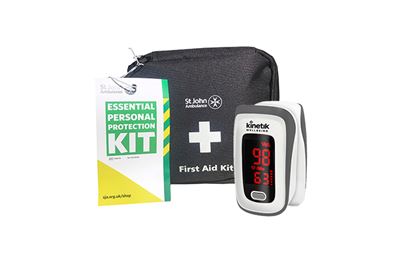 St John Ambulance Essential Personal Protection Kit and Pulse Oximeter Bundle